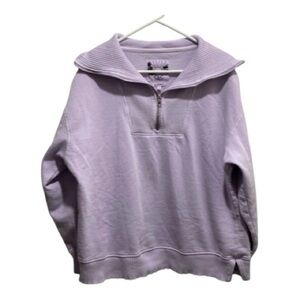 C&C California Size L Sunwashed Lavender Half-Zip Pullover Sweatshirt Women's 🌟